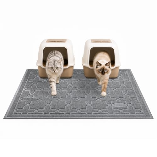 Yimobra dark grey cat litter trapping mat